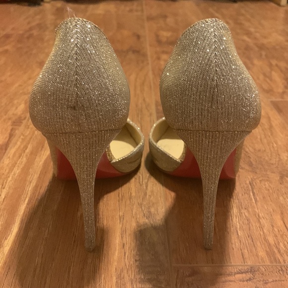 Christian Louboutin | Iriza 100mm | Glitter silver/gold Size 39.5 - Picture 7 of 14